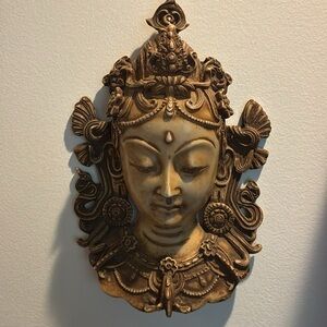 Vintage Tara wall hanging figure mask